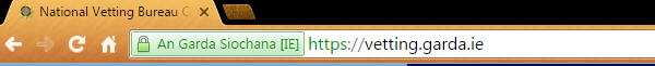 Google Chrome Address Bar showing Padlock